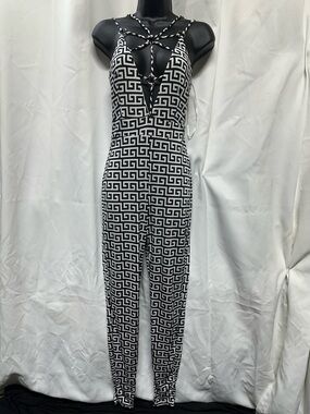 KimCine Black and White Jumpsuit Size Medium